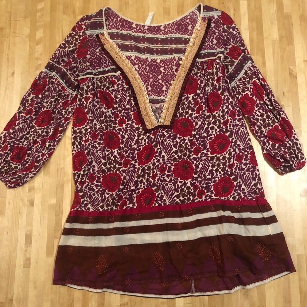 Free People Floral Tunic